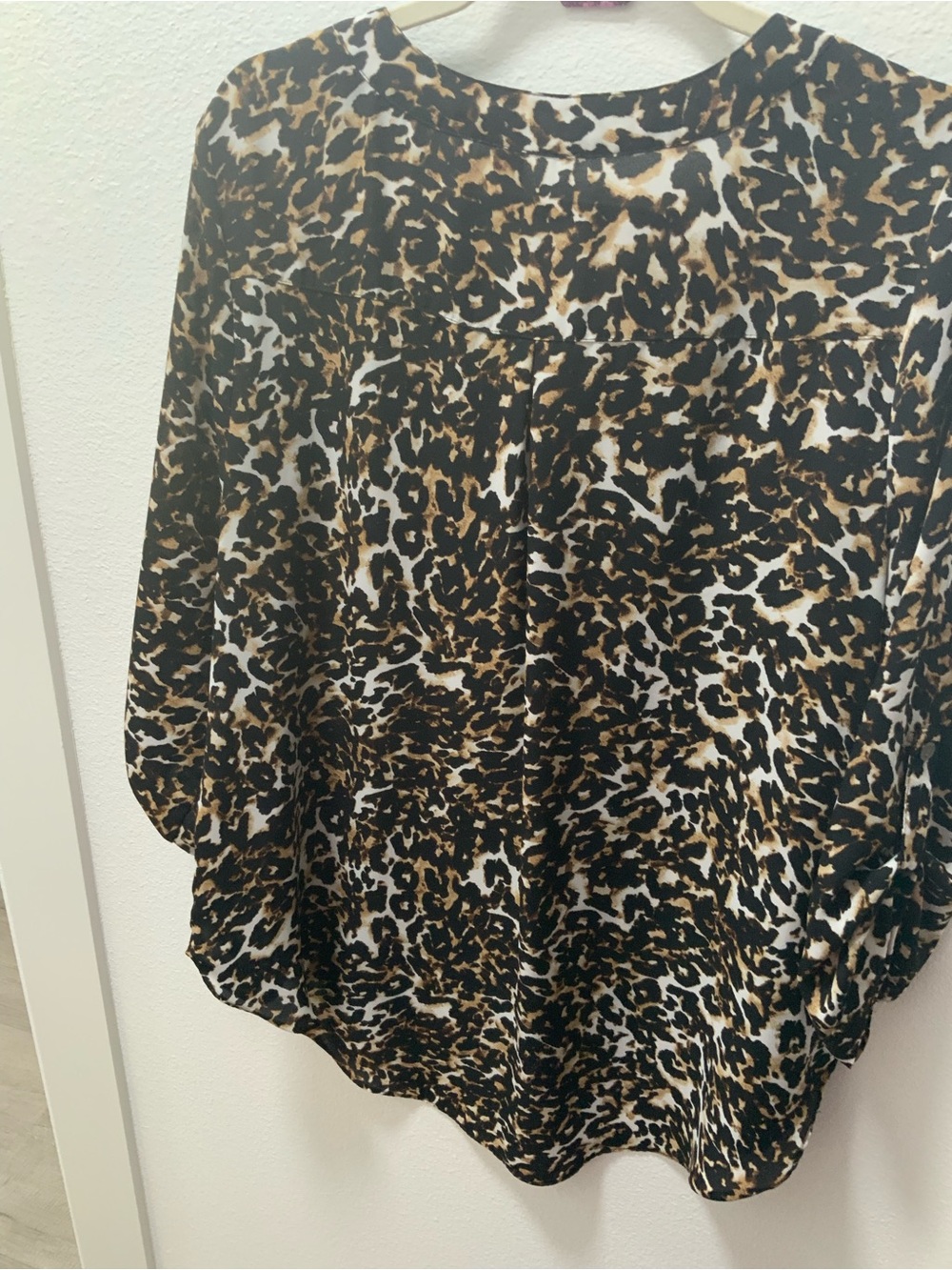 T.J.Maxx Leopard Print Tunic - Black and Brown